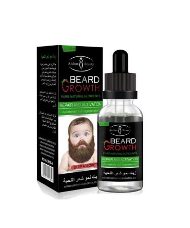 Beard Oil - Delaman Fast Beard Growth Essential Oil Liquid Nutrition Moustache for Men Enhancing Facial Whiskers 30ml