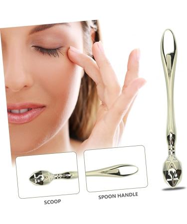 WOONEKY 2pcs Eye Cream Stick Eye Creams Face Massage Spoon Makeup Applicator Face Massage Applicator Female Eye Massage Tool Women Beauty Supply Salon Supply Zinc Alloy Metal 8x1cm Golden - Buy Online on GoSupps.com