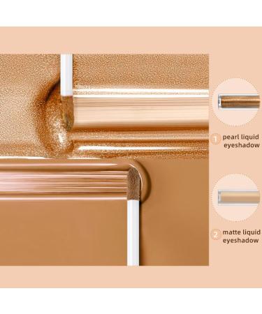 Liquid Eyeshadow 2-in-1 Matte & Glitter - Long-Lasting Waterproof Metallic Cream Makeup (04 - Buy Online on GoSupps.com