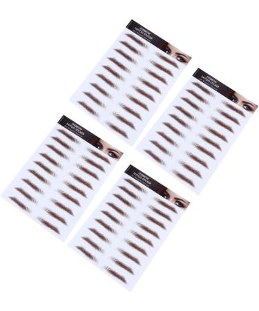 Baluue 8 Pcs Eyebrow Stickers Hair Like Eyebrows Authentic Eyebrows Fake Water Transfer Paper with Soy Ink 21x15cmx2pcs Brown 4x2pcs - Buy Online on GoSupps.com