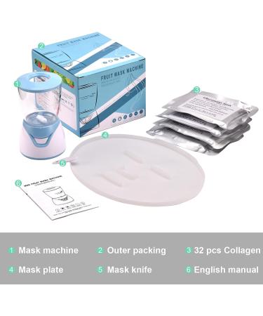 Professional DIY Facial Mask Maker Machine with 32 Collagen Tablets - Blue - Buy Online on GoSupps.com