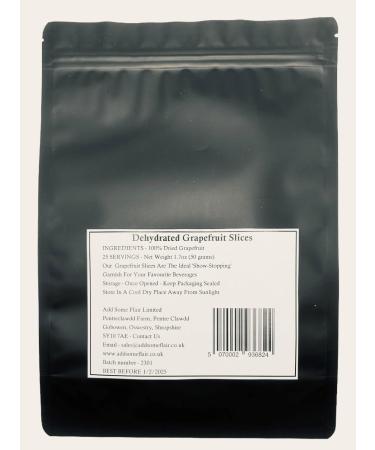 Dried Grapefruit Slices - Premium Dehydrated Cocktail Garnishes - 25 Servings (50g Approx) - Buy Online on GoSupps.com