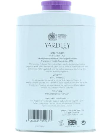 Yardley London April Violets Talc 2 Pack - Perfumed Talcum Powder for Women (2 x 200g) Fresh 200 g (Pack of 2) - Buy Online on GoSupps.com