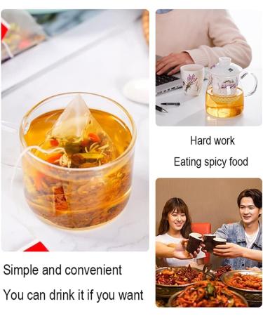 Chrysanthemum Cassia Seeds Burdock Root Tea Bags 320G(40 Tea Bags) Eyes Brighten Liver Cleanse Herbal Tea Honeysuckle Chinese wolfberry Sweetscented Osmanthus No Added Flavoring Combination of Floral Tea - Buy Online on GoSupps.com