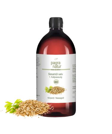 pagra natur sesame oil organic virgin 1st cold pressing - 1l - massage oil - Buy Online on GoSupps.com