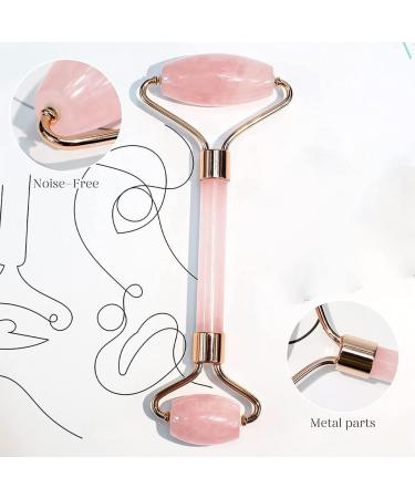Rose Quartz Roller and Gua Sha Facial Roller Beauty Skin Care Tool Rose Quartz Massager for Face Eyes Neck Body Muscle Relaxation and Relief of Fine Lines and Wrinkles - Buy Online on GoSupps.com