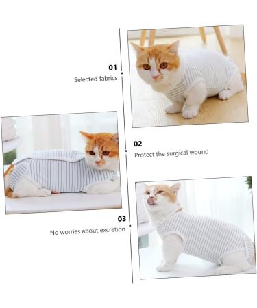 2pcs Cat Postoperative Clothing Pet Cat Thin Section Sx2pcs Sky-bluex2pcs - Buy Online on GoSupps.com