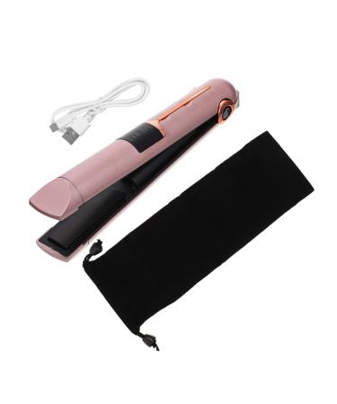 BIUDECO Curling Iron Travel Size Flat Iron for Hair Travel Hair Curler Hair Curling Tools Mini Splint Abs Golden 21X4X3.5CM