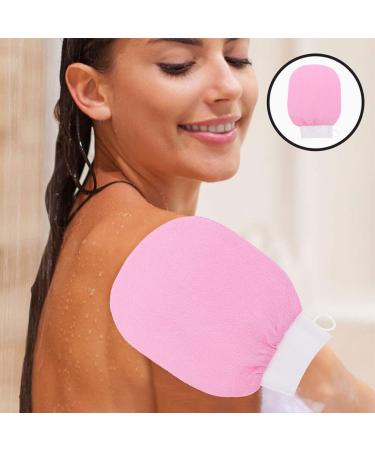FRCOLOR Exfoliating Glove | Face & Body Exfoliator Mitt | Dead Skin Remover & Massage Scrubber | Pink | International Shipping - Buy Online on GoSupps.com
