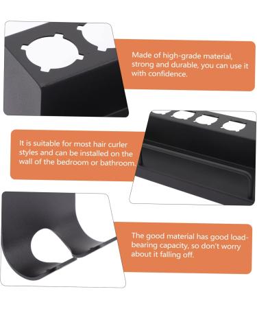 DRESSOOS Curling Iron Rack Blow Dryer Stand Hair Curler Wall Holder Hair Curler Rack Black Stainless Steel - Buy Online on GoSupps.com