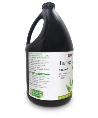 Nutiva Organic Hemp Seed Oil Raw and Cold Pressed Rich in Omega 3 and 6 Fatty Acids  - 128 FL OZ - Buy Online on GoSupps.com