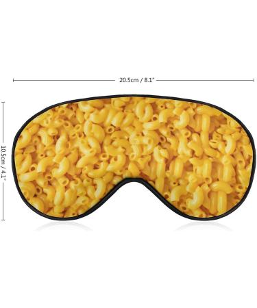 Macaroni Cheese Sleep Mask for Women | Adjustable Eye Shades with Elastic Strap Comfortable & Fun Sleep Accessory - Buy Online on GoSupps.com