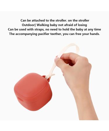 Portable Silicone Pacifier Bag for Babies - Travel-Friendly Pacifier Holder in Bright Red | Ideal for Diaper Pockets - Buy Online on GoSupps.com
