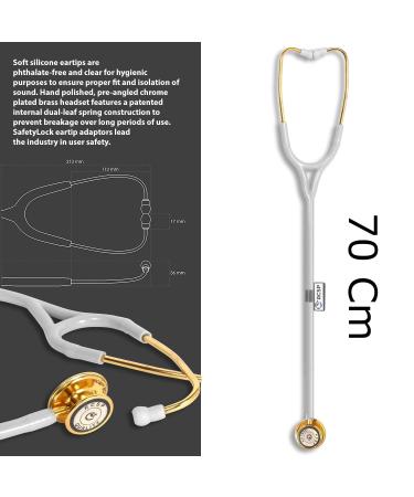 Royal Gold Stethoscope - Golden Chest Piece Latex-Free Tube Soft Sealing Ear Knobs for Nurses & Doctors - Buy Online on GoSupps.com