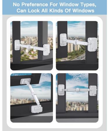 Cispree Window Restrictor Child Safety Locks No Drilling for UPVC Wooden Metal Aluminum Window Frames Sash Restrictors Stopper Self Adhesive Easy Install (1 Lock White) Window Lock -1 Pcs - Buy Online on GoSupps.com
