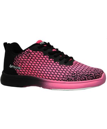 Pyramid Women's Path Lite Seamless Mesh Bowling Shoes - Black/Hot Pink - 8
