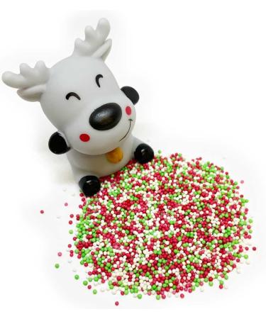 Christmas Red, Green, and White Mix Cake Topper Sprinkles - 30g Edible Festive Decorations for Xmas Party Cakes - Buy Online on GoSupps.com