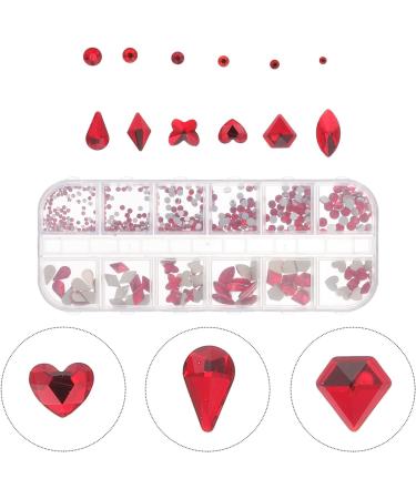 Minkissy 1 Box Nail Art Accessories Nail Metal Diy Accessories for Nail Nails Gems Nail Art Gems Crystal Nail Gems Metal Nail Jewelry Nail Crystals Nail Jewels Red Resin Boxed Shaped Drill - Buy Online on GoSupps.com