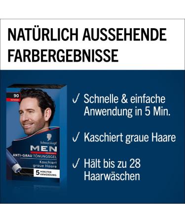 handle Men Perfect Antigray color gel 90 black 2 x 80 ml hair color for men hides gray hair antigray tint for a naturallooking result 80 ml 2er Pack - Buy Online on GoSupps.com