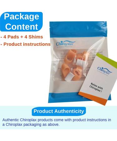 Chiroplax Tailor's Bunion Corrector Pads - Pain Relief Pinky Toe Straightener Separator Kit - Buy Online on GoSupps.com