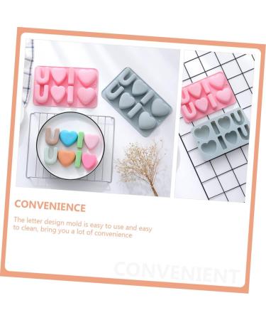 GOOHOCHY 2pcs Valentine's Day Cake Mold Donut Cake Pan Cake Number Birthday Baking Accessory 3D Handmade Soap 19.9x12.6cm Pink - Buy Online on GoSupps.com