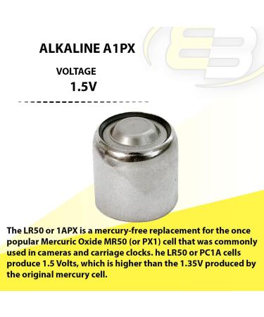 Buy 5pc Exell A1PX 1.5V Alkaline Battery - PX1A 1100A EPX1 PC1A - International Shipping Available - Buy Online on GoSupps.com