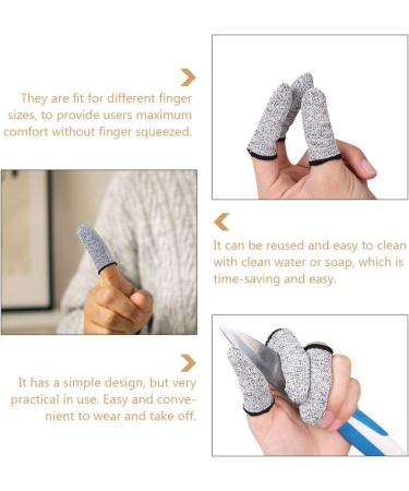 FOMIYES 6 Pairs Cut Resistant Gloves & Finger Guards | Reusable Finger Cots & Protectors for Safe Work | Durable HPPE Elasticity - Buy Online on GoSupps.com