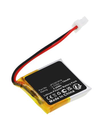 Synergy Digital Remote Start and Entry Systems Battery Compatible with Clifford 7857X Remote Start and Entry Systems (Li-Pol 3.7V 70mAh) Replacement for Python JFC301819 Battery