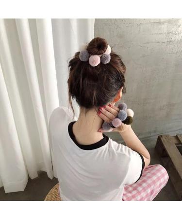Lurrose 2 Piece Pom Ball Hair Tie - Fluffy Elastic Hair Bands for Women & Girls - Stylish Pompom Hair Accessories - Buy Online on GoSupps.com