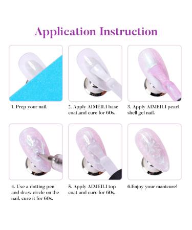 AIMEILI Hema Free Pearl Gel Nail Polish Set - Shimmer Mermaid Nail Gel Set of 6 (6pcs x 10ml) - Soak Off UV Gel Polish Kit Set 42 - SET6-42 - Buy Online on GoSupps.com
