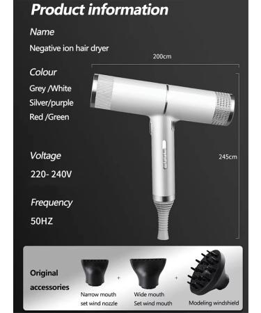 New Concept Hair Dryer-Super Lightweight- Powerful Motor-1200W Blow Dryer Professional H-Shape for Women Man Home Travel Salon Curly and Straight Hair Black - Buy Online on GoSupps.com