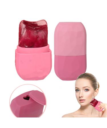 Ice Roller for Face Eyes and Neck  Face Beauty Skin Care Kit for Brighten Skin and Enhance Your Natural Glow Reduce Acne  De-Puff eye bags  Cold Therapy Massage Tool (Pink)