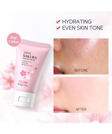 Japan Sakura Face Cream Face Moisturizer for Women Anti Aging Face Cream for Moisturize and Smooth Fine Lines Anti Wrinkle Cream with Vitamin C and Sakura Extract Facial Cream for All Skin Type - Buy Online on GoSupps.com