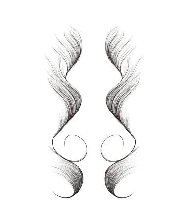 Nirbffo 5 Sheets Temporary Tattoo Stickers for Hair Edge - Waterproof Black Hairline Curly Bangs Tattoo Sticker Set - Buy Online on GoSupps.com