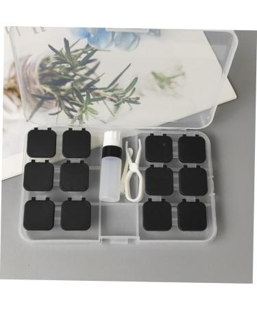 JECOMPRIS Black Contact Lens Case with Tweezers Portable Mussel Shell Design Perfect for Travel | 15.8x9.5cm Lens Care Container - Buy Online on GoSupps.com