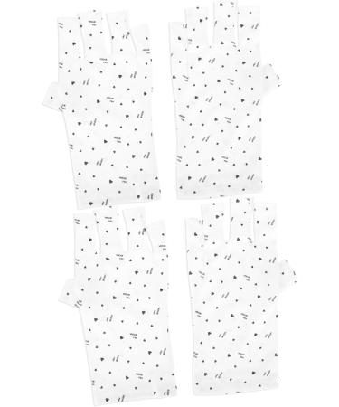 FOMIYES 4 Pairs Nail Gloves Protection Gloves for Manicures Uv Gloves for Gel Manicures Gel Nails Gloves Uv Lamp Glove for Gel Nails Nail Gel Polyester Light Fingerless Miss - Buy Online on GoSupps.com