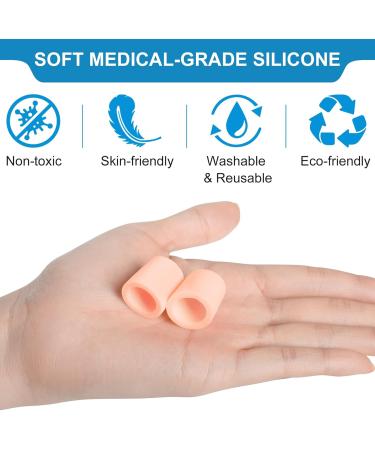 20PCS Toe Protection Silicone Caps | Pain Relief for Hammer Toes Calluses & Friction | Gel Caps for Bubbles & Corns - Nude Small Size - Buy Online on GoSupps.com