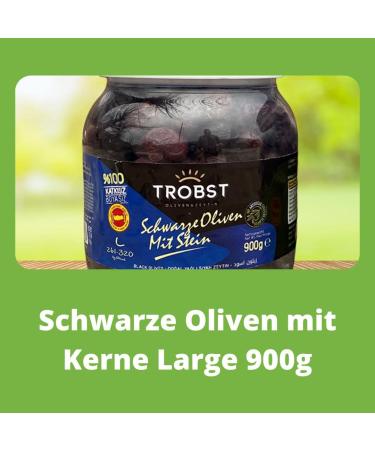 Buy Trohst Black Olives 900g - Gemlik Style Naturally Fermented & Aromatic Large with Stone Perfect for Salads & Snacks - Buy Online on GoSupps.com