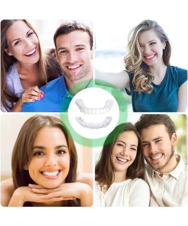 IKSVMSI False Teeth for Plug-In | 2 Pairs Cosmetic Veneers - Top & Bottom - Carnival Prostheses for Men & Women - Buy Online on GoSupps.com