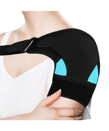 INBOLM Shoulder Brace Shoulder Support for Women Adjustable Shoulder Supports Rotator Cuff for Men Shoulder Relief Pain Rotator Cuff Support Fits Left and Right Blue - Buy Online on GoSupps.com