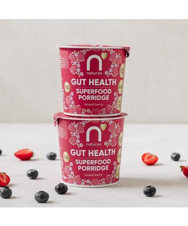 Naturya Mixed Berry Gut Health Superfood Porridge 12 x 55g - High Fiber, Calcium, Protein - Buy Online on GoSupps.com