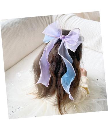 Beavorty 1pc streamer hairpin double hair bows big hair bows girl hair bows Women Barrettes hair clips for bows girls hair snap clip baby decor Girl Hair Clip child Fashion Hair ring fabric - Buy Online on GoSupps.com