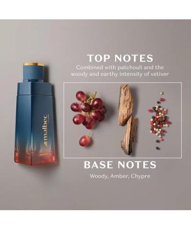 Malbec Flame Eau De Toilette by O Botic rio Cologne For Men French Oak Barrel-Aged Red Wine & Woody Nerello Grape Scent 3.4 Ounce - Buy Online on GoSupps.com