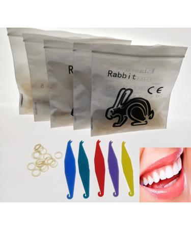 500 Pcs Amber 3/16 Elastic Rubber Bands 2.5oz Light Force Braces Dental Orthodontic Latex Bands Dentist Great for Dreadlocks  Braids  Top Knots Free Placers 5 Bags (500 Pcs)