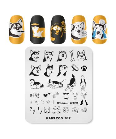 KADS Nail Art Stamping Plates Set Image Template Stencils Pattern with Stamping Plates Holder Case Organizer (ZO012)