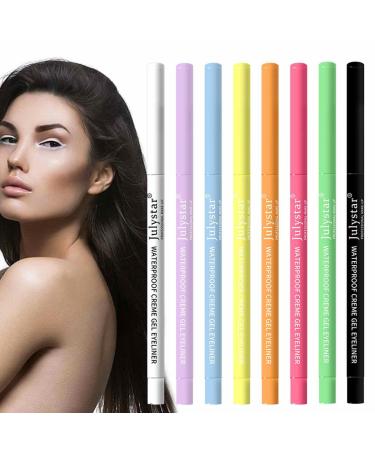 Colorful Eyeliner Pencil Set - 8 Colors Matte Waterproof Eye Liners | Long Lasting Waterproof Eye Makeup Eye Liners Pigmented Liners for Women Pochy