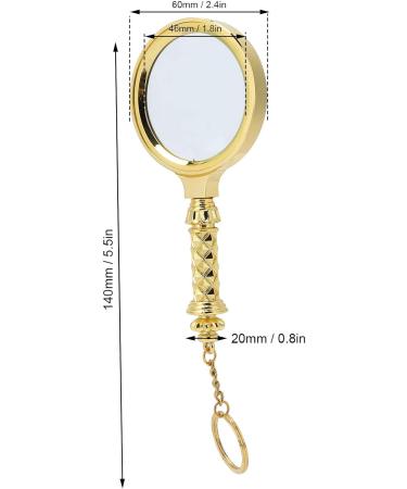 Handheld Magnifier Alloy Carved Handle Magnifying Glass Elderly Reading Magnifier with Key Ring Reading Magnifier Loupe Glasses for Book and Newspaper Reading - Buy Online on GoSupps.com
