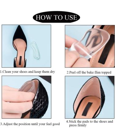16Pcs Clear Heel Grips Set - Prevent Slipping & Rubbing - Gel Shoe Liners & Protectors - Buy Online on GoSupps.com
