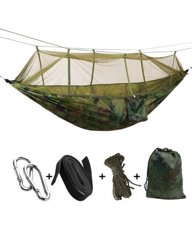 KEPEAK Camping Hammock with Net Netting Single & Double Tree Hammock Net Lightweight Nylon Portable Hammock for Backpacking Camping Travel Beach Yard Multi Color 2 person