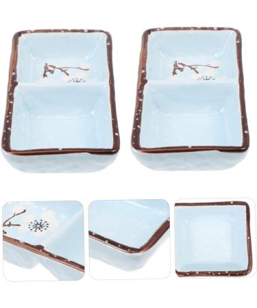 Zerodeko 2 Pcs Seasoning Dish Salad Dressing Container Sauce Plates Food Olive Oil Dipping Bowls Ceramic Dipping Dish Flavor Seasoning Plate Soy Sauce Holder Fruit Ceramics Products Snack - Buy Online on GoSupps.com